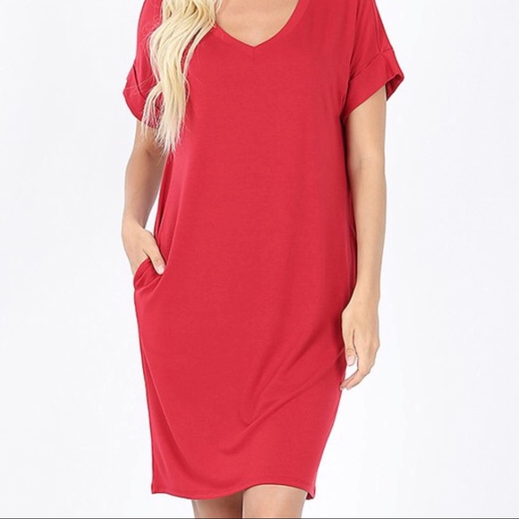 $13 BRAND NEW V-neck T-shirt dress!! - Picture 2 of 3